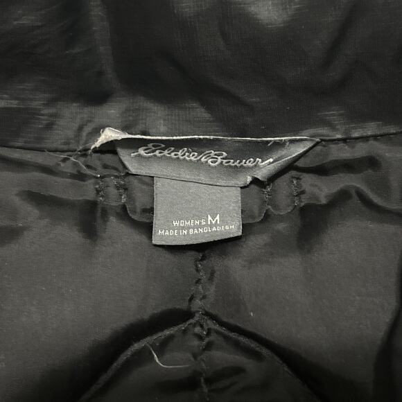 Eddie Bauer Womens Goose Down Quilted Puffer Jacket EB700 Black Sz M Outdoor - Picture 4 of 8